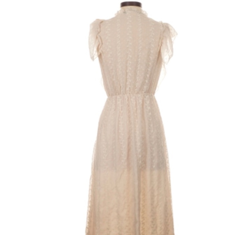 Zara Cream Polka Dot Lace Dress - Picture 2 of 6